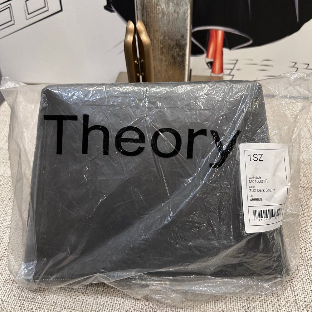 Theory Dark Sojourn Washed Leather Pouch/Clutch - Picture 8 of 8